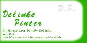 delinke pinter business card